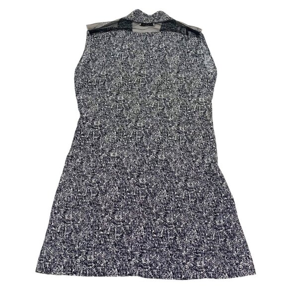 Sandro Paris Black White Speckled Wrap Front Tank Dress Women’s Size 8 - Picture 2 of 8
